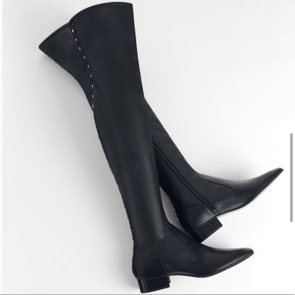 Zara Shoes - Zara Over the Knee Thigh High Boots w Studs